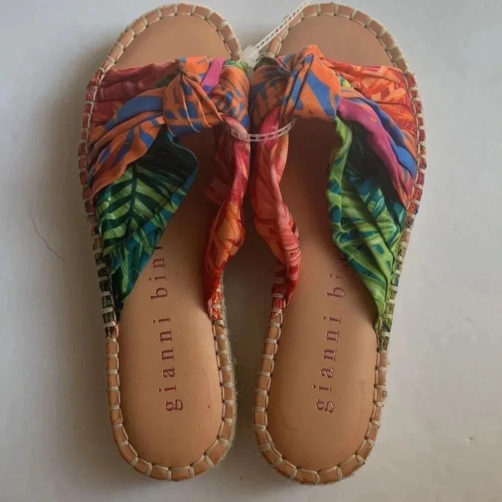 Gianni Bini Knot Espadrilles Wedge Women’s Sandals Sz 5.5 New - Picture 10 of 11